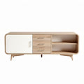 Dressoir van hout met witte deur en lades 150 x 40 x 50cm
