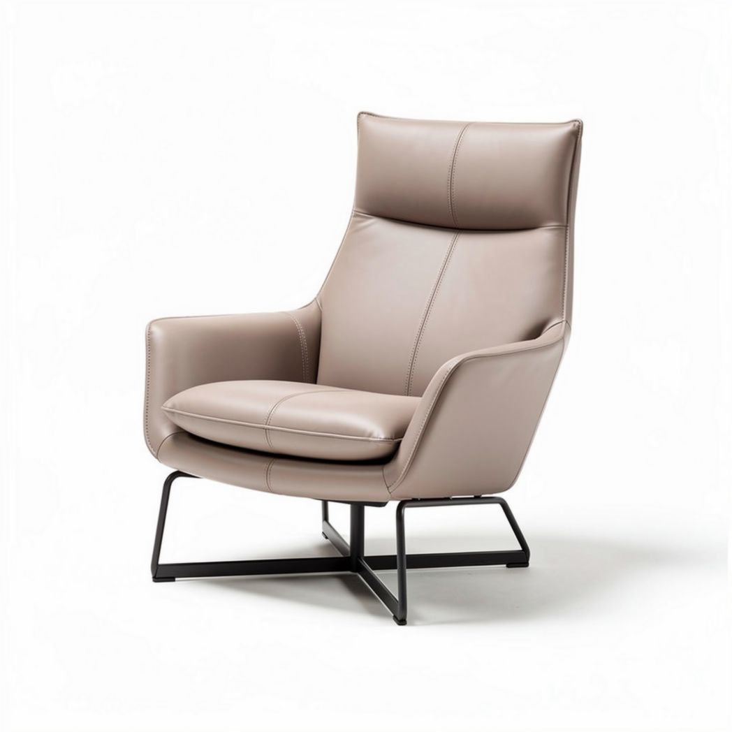 Zitstoel met stoffen bekleding en metalen onderstel 80 x 80 x 80cm grijs